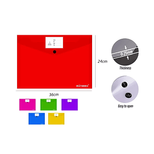 Carpeta sobre con botón + ID Colores 36x24cm