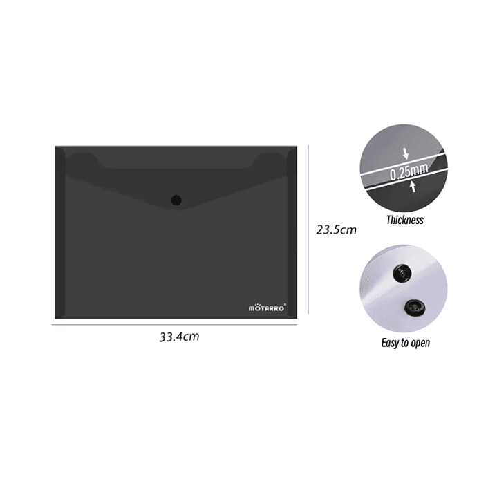 Carpeta Sobre Con Boton Negro 334X235Cm 1