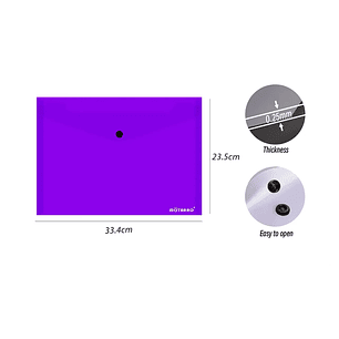 Carpeta sobre con botón Morado 33.4x23.5cm