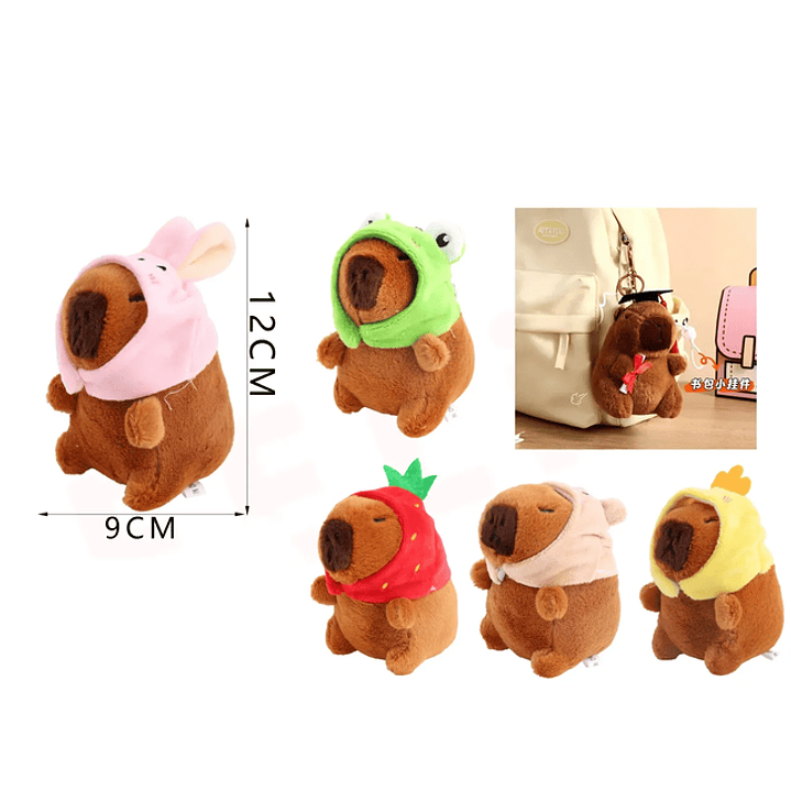 Llavero Capibara con Gorro 12cm 1