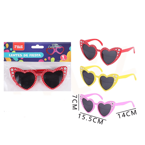 Lentes de Fiesta Corazón 14*15.5*7cm