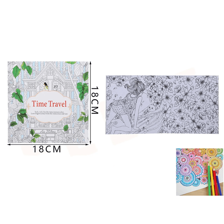 Libro Mandala para Pintar Time Travel 24Hojas 1