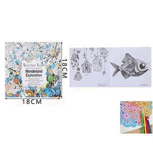 Libro Mandala Para Pintar Wonderland Exploration 24Hojas