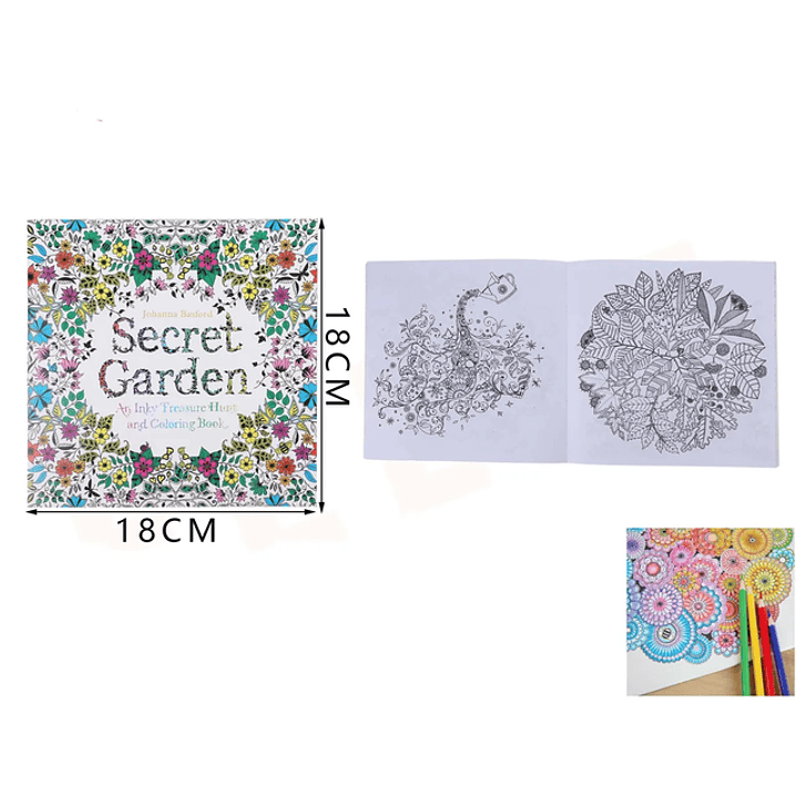 Libro Mandala Para Pintar Secret Garden 24Hojas 1