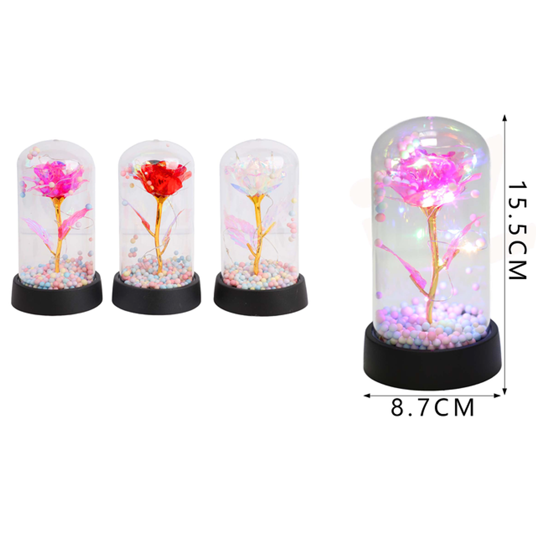 Rosa Encapsulada Con Luz 15.5x8.7Cm 1