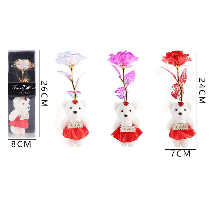 Osos Con Flores Luminosas 7X24Cm 1