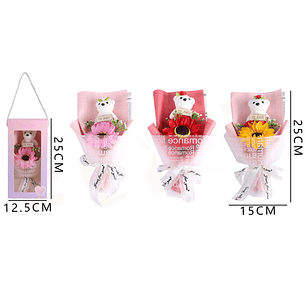 Ramo De Girasoles Con Oso 25Cm