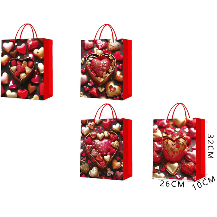 Bolsa de Regalos M Corazón 26*10*32cm 1