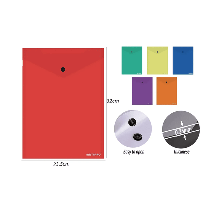 Carpeta Con Botón 32x23.5cm Multicolor 1