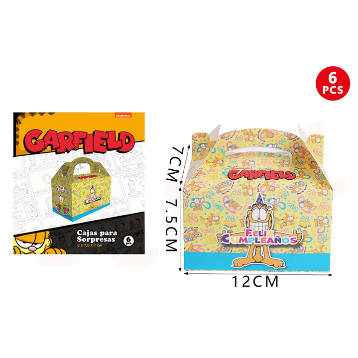 Caja para sorpresas Garfield feliz 6pcs 1