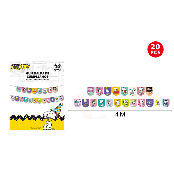 Guirnalda de Cumpleaños Snoopy 4M 20pcs 1