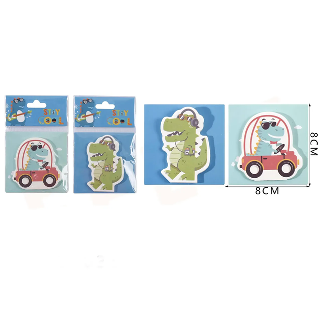 Notas Adhesivas Dinosaurio 8x8cm 1