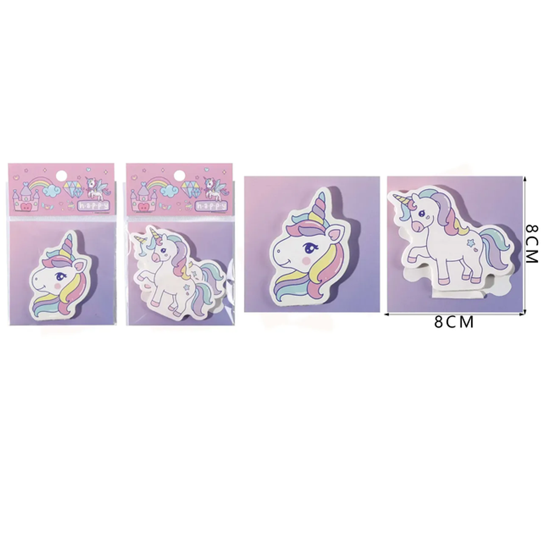 Notas Adhesivas Unicornio 8*8cm 1