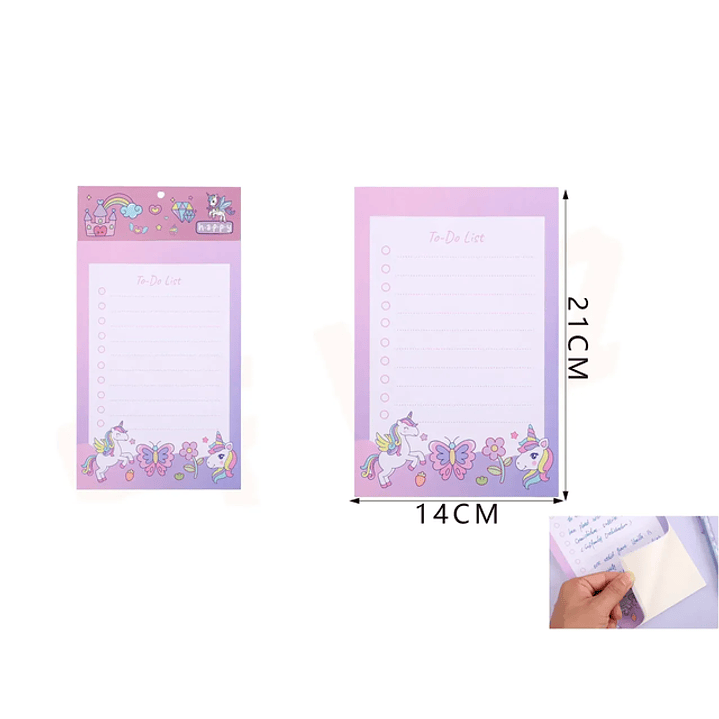Notas Adhesivas Unicornio To do 21x14cm 1