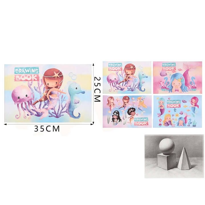 Block de Dibujo Sirena 16Hojas 25x35cm 1