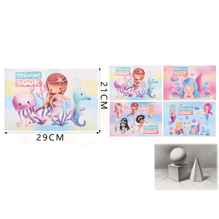 Block de Dibujo Sirena 16Hojas 21x29cm 1