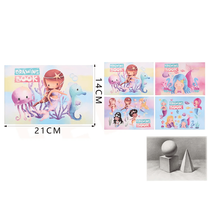 Block de Dibujo Sirena 16Hojas 14x21cm 1