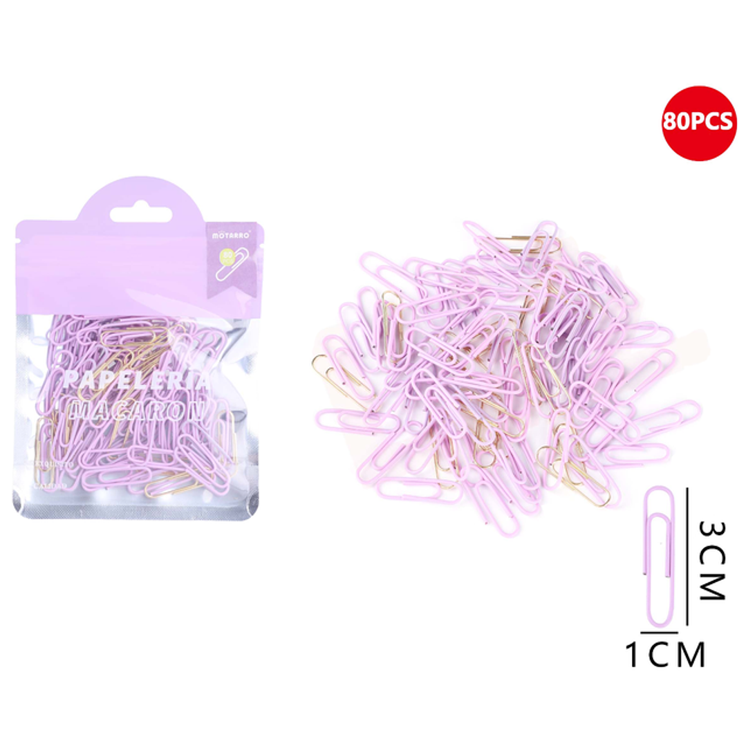 Clips de Papel Morado 28mm 80pcs 1
