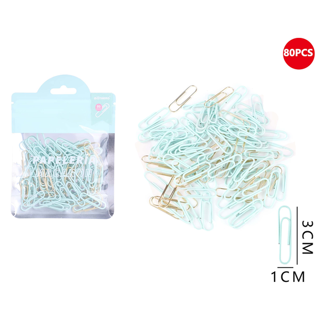 Clips de Papel Celeste 28mm 80pcs 1