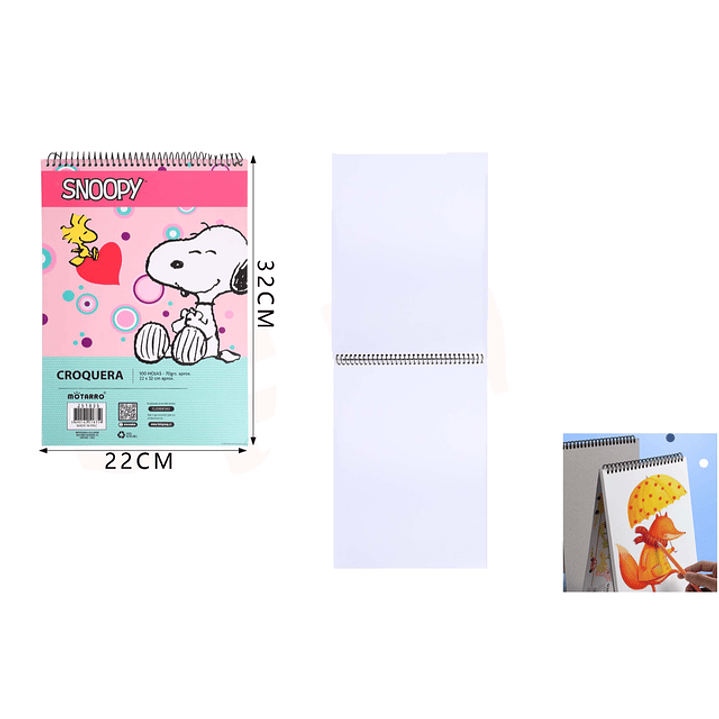 Croquera de Dibujo Snoopy Corazón 22*32cm 1