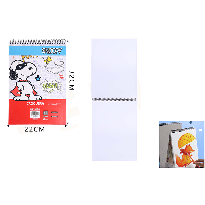 Croquera de Dibujo Snoopy Hero 22*32cm 1