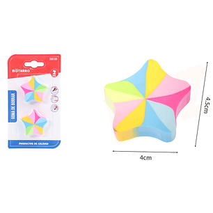Goma de Borrar Estrella 2pcs