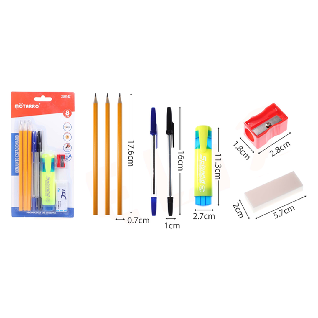 Pack Escolar 8Pcs 1