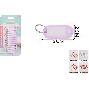 Llaveros Identificador Morado Pastel 12pcs
