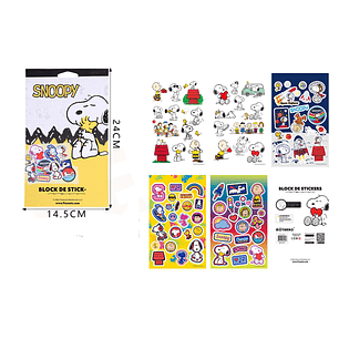 Block de Stickers Snoopy 1 14.5x24cm