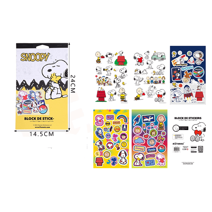 Block de Stickers Snoopy 1 14.5x24cm 1