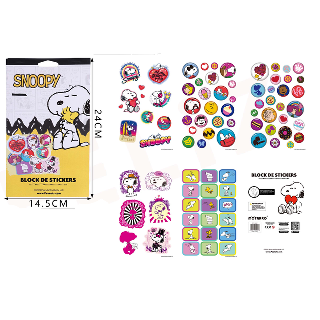 Block de Stickers Snoopy 2 14.5x24cm 1