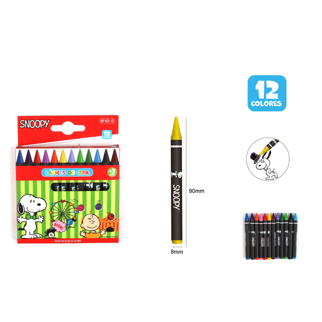 Lápices de Cera Snoopy Circo 12pcs 1