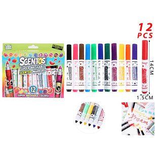 Marcadores De Color Lavable 14Cm 12Pcs