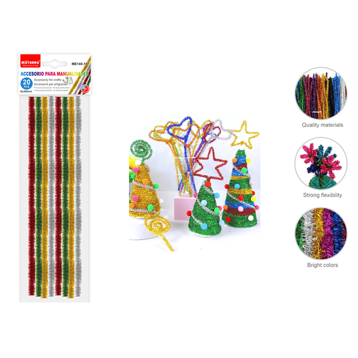 Limpiapipa Multicolor 0.6x30Cm 20pcs 1