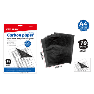 Papel Calco Negro 10Pcsa4