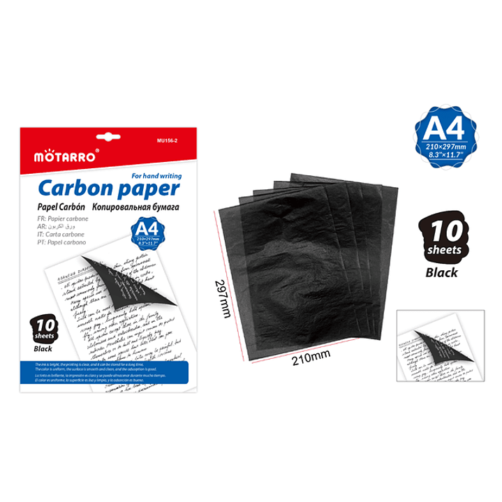 Papel Calco Negro 10Pcsa4 1