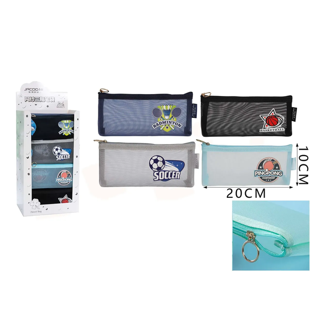 Estuche Triangular Escolar Deportes 20*10cm 1