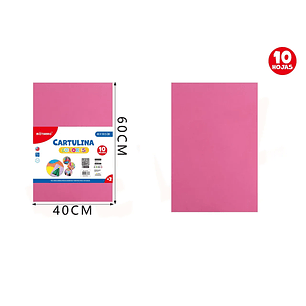 Cartulina Rosado 60 x 40cm 10 Hojas