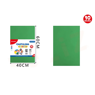 Cartulina Verde Claro 60 x 40cm 10 Hojas