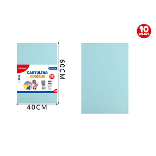 Cartulina Azul Claro 60 x 40cm 10 Hojas