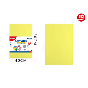 Cartulina Amarillo 60 x 40cm 10 Hojas