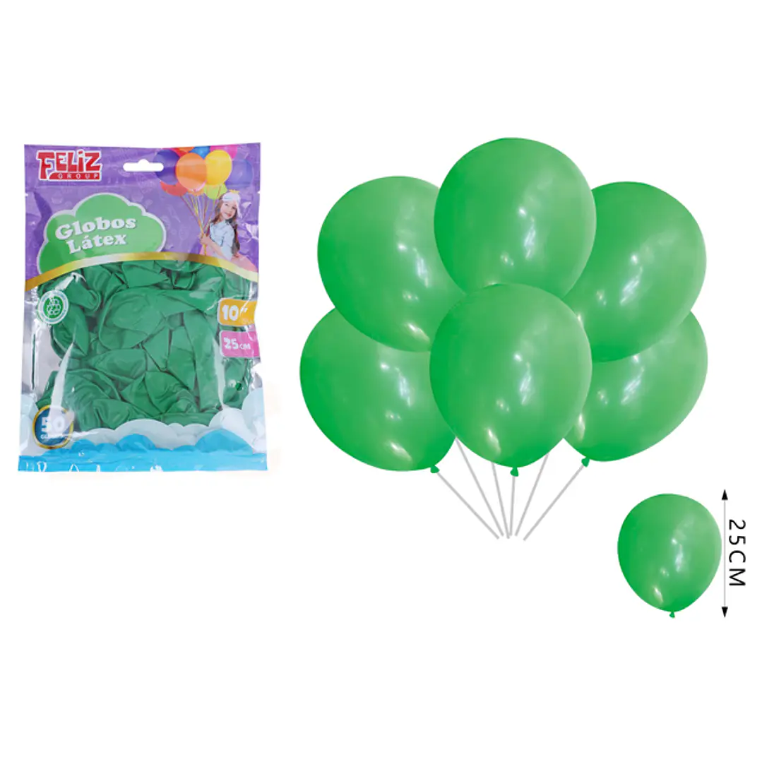 Globos Verde Oscuro 25cm 50pcs 1