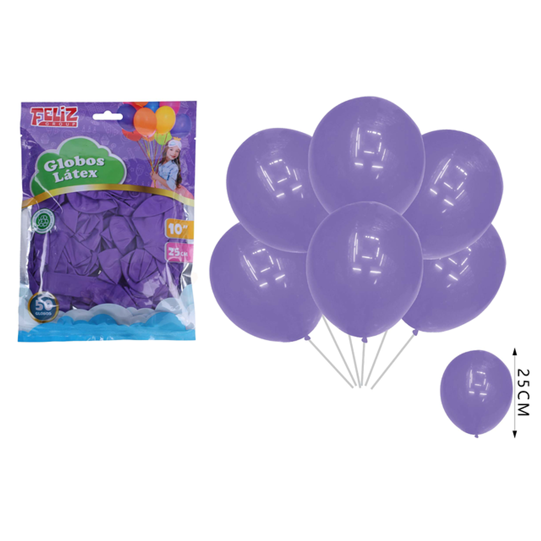 Globos Morado Claro 25cm 50pcs 1
