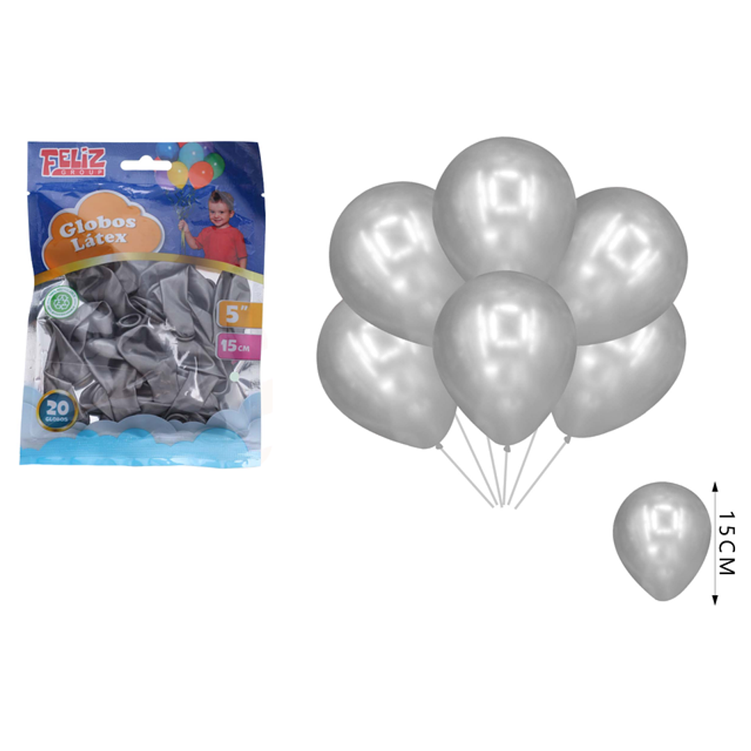 Globos Plateado 15Cm 20Pcs 1