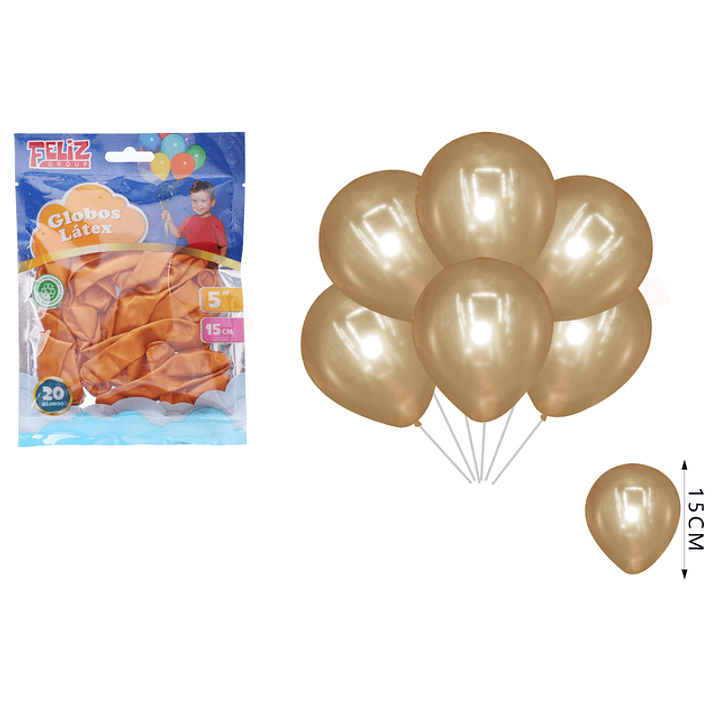 Globos Cobre 15cm 20pcs 1