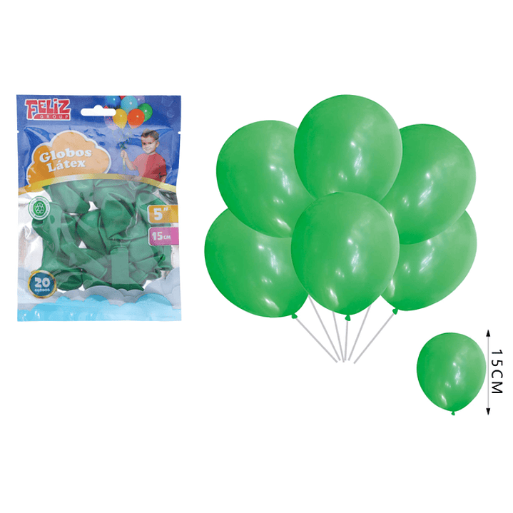 Globos Verde Oscuro 15cm 20pcs 1
