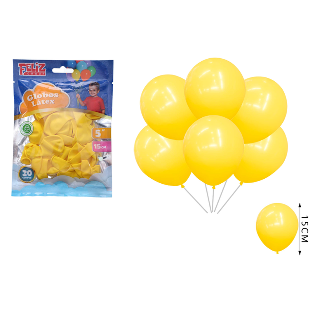 Globos Amarillo 15Cm 20Pcs 1