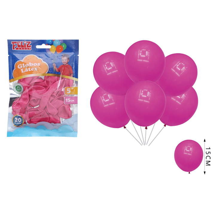 Globos Fucsia 15cm 20pcs 1