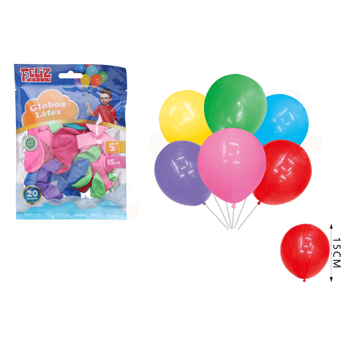 Globos Multicolores 15Cm 20Pcs 1