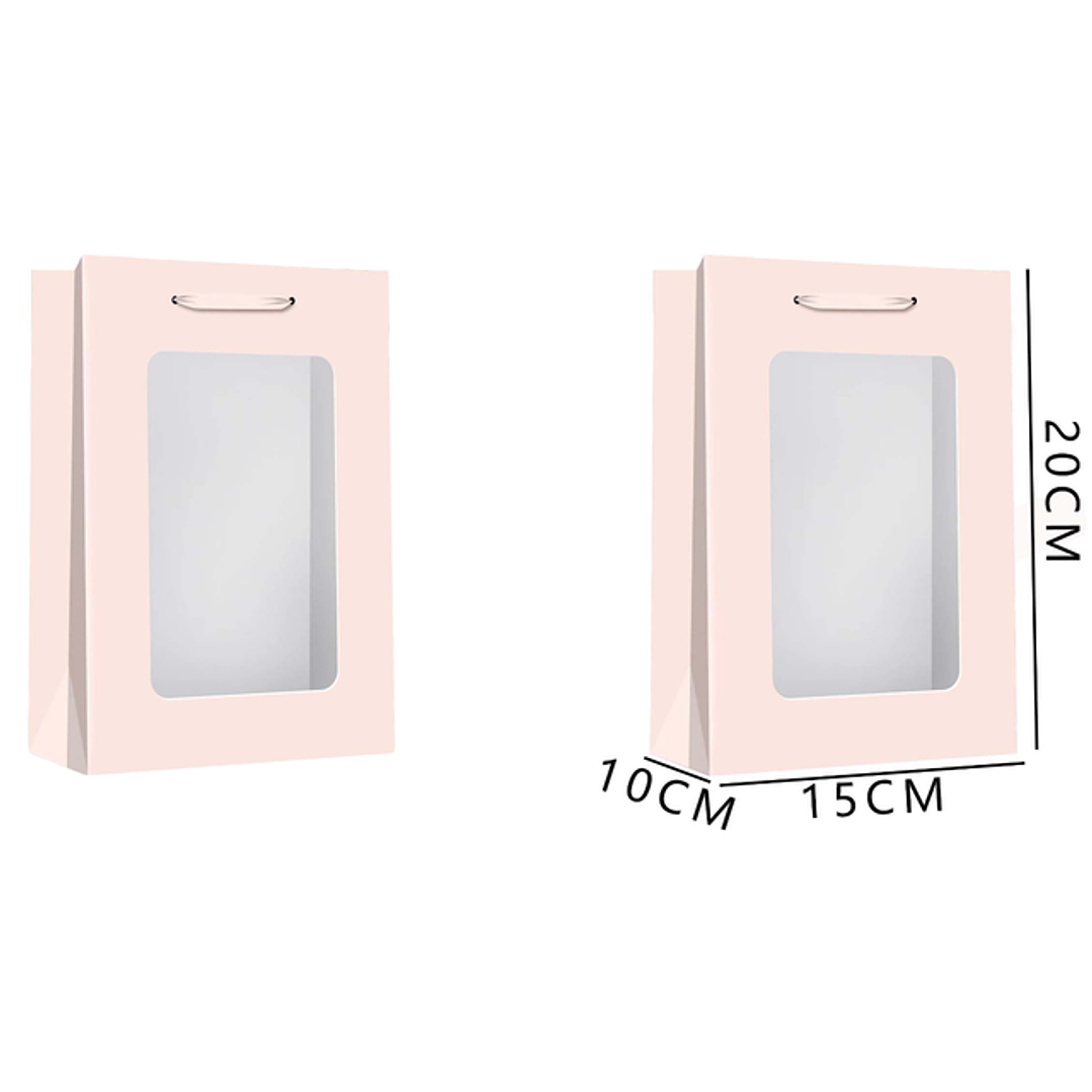 Bolsa de Regalo S Rosado detalle transparente 20*15*10cm 1